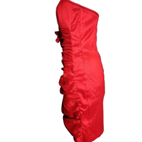 Red Strapless Mini Jessica McClintock - Size 10 - EUC - Picture 5 of 8